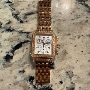 Michelle Rose gold plated Diamond watch